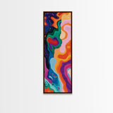 Abstract Swirls, pink orange wall art, geometric wall art, bold colorful art, modern minimalist art, blotter art, Canvas Print