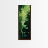 Green, Abstract Art, Framed Canvas Print, green wall art, sage green wall art, botanical prints, geometric wall art, extra wide art