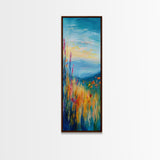 Wildflower Hills, landscape painting, California poppy art, mountain painting, scenic artwork, nature wall art, bedroom art