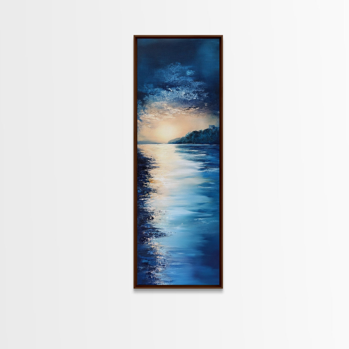 Sunset Over Water, Horizon Painting, Moody Art, Coastal Landscape Art, Guest Room Art, Nautical Decor, Canvas Print