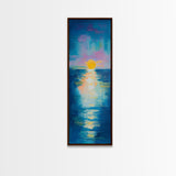 Sunset Over Water, Ocean Painting, Nautical Wall Art, Coastal Decor, Bedroom Art, Gift Idea for Her, Above Sofa Art