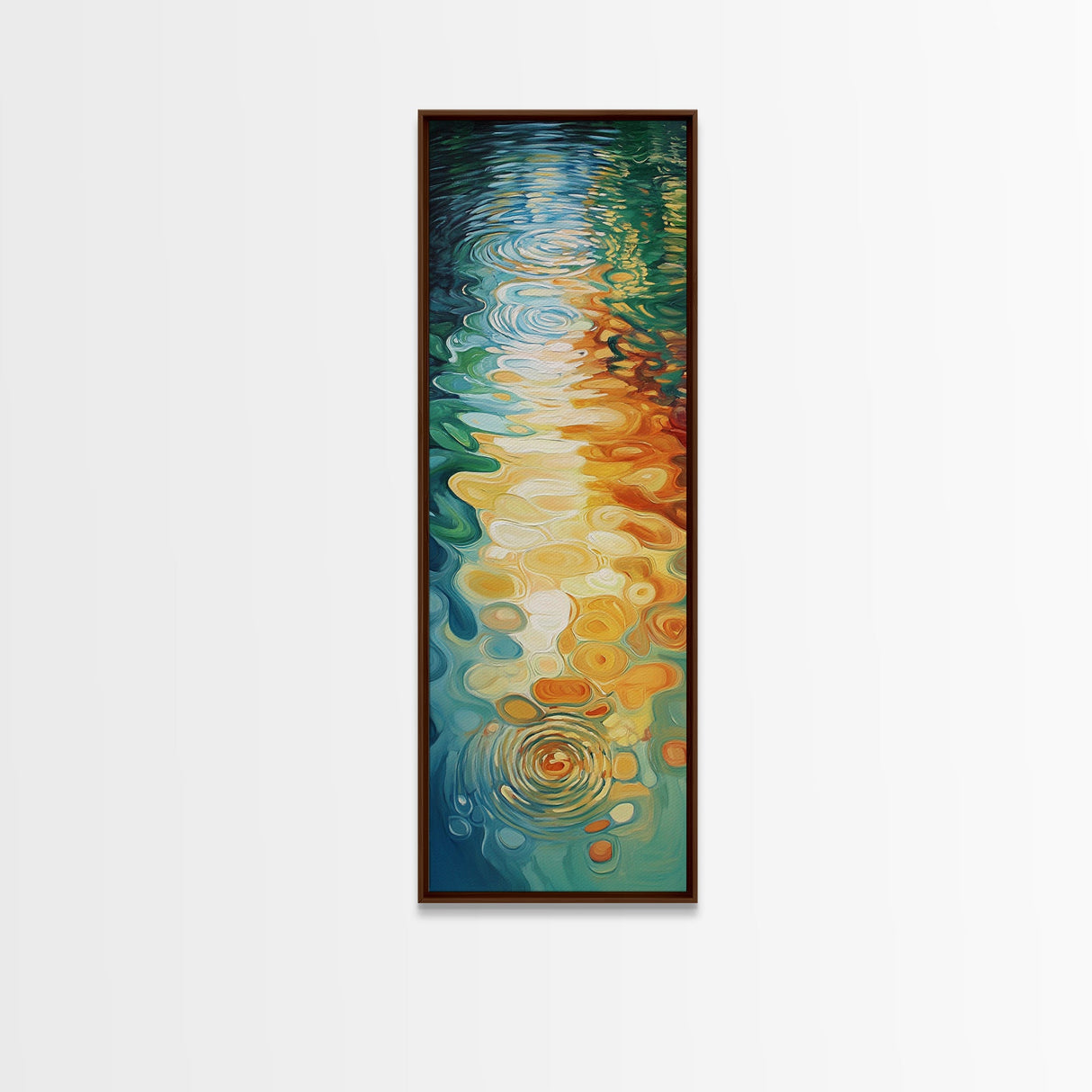 Water Reflections, Abstract Painting, Ocean Inspired Art, Blue and Green Wall Art, Nautical Decor, Minimalist Art, Canvas Print