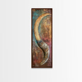 Rustic Horn, Earthy Tones, Abstract Nature, Canvas Print, southwest wall art, rustic wall art, boho art, wabi sabi art