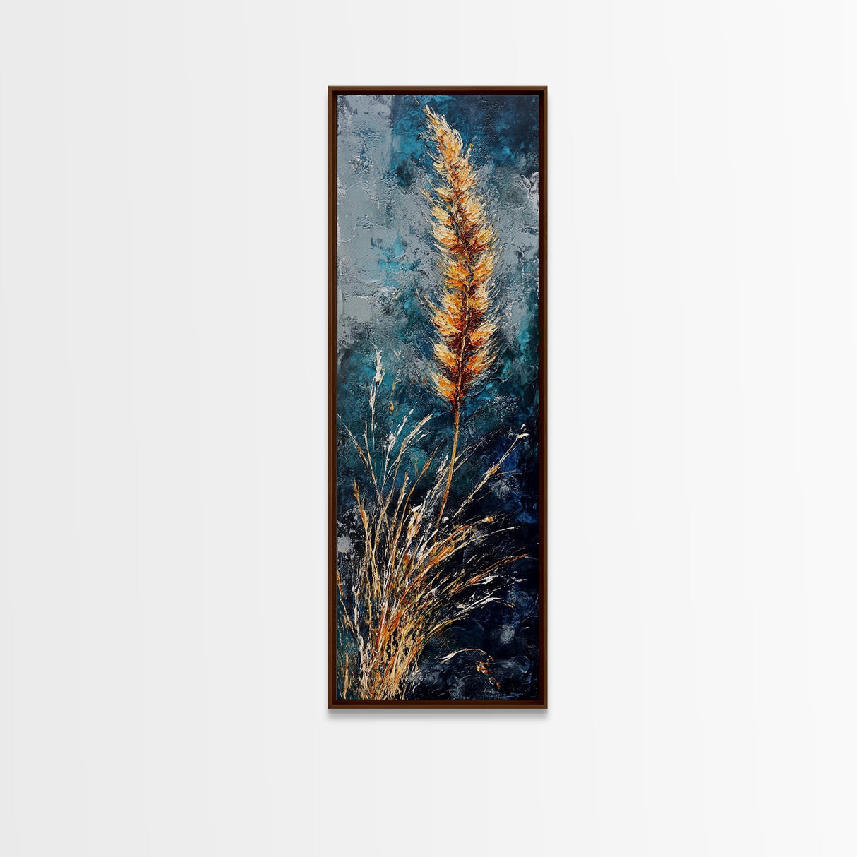 Wheat Field, rustic wall art, farmhouse art, botanical prints, framed canvas print, moody art, autumn painting, above couch art