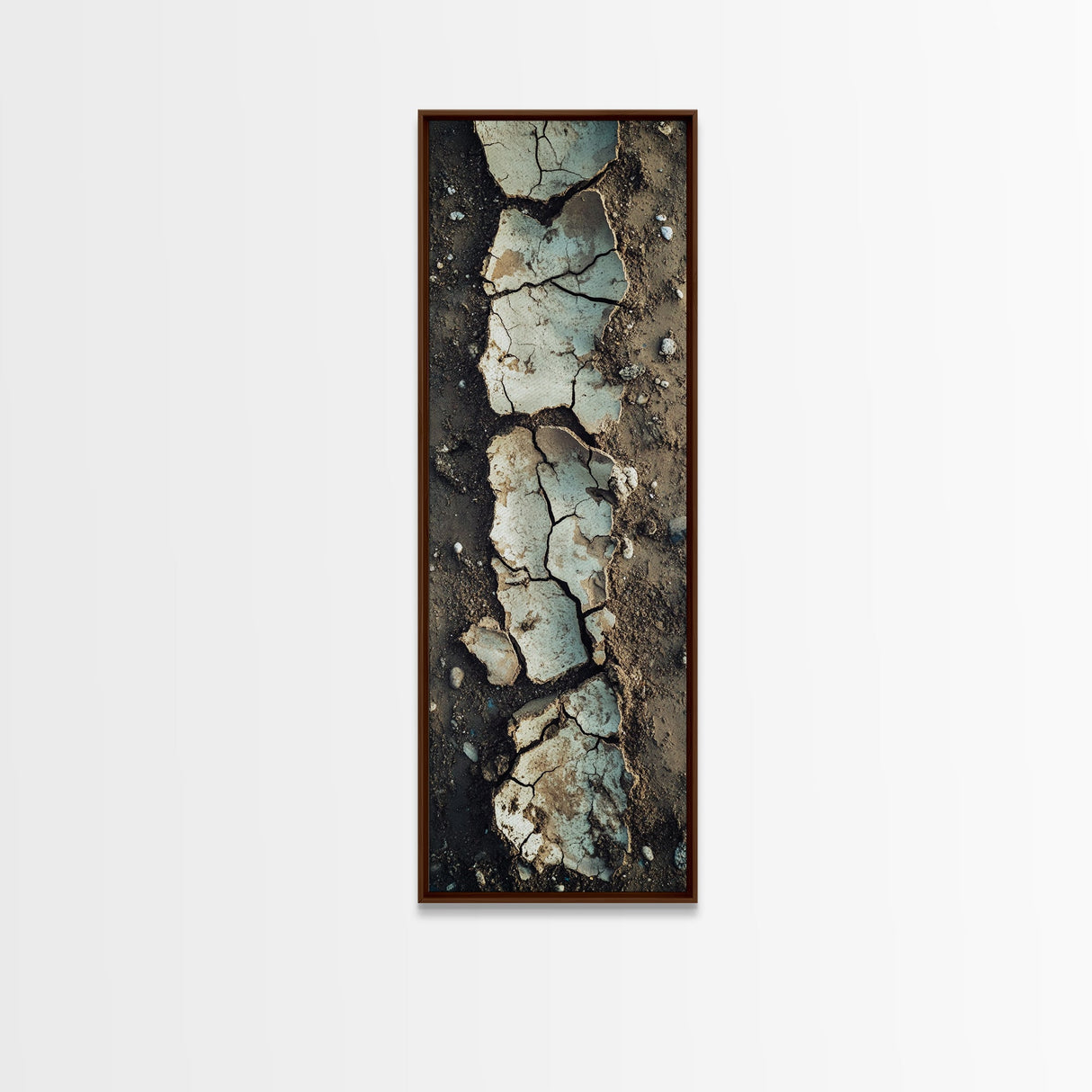 Cracked Earth, Textured Art, Wabi Sabi Art, Canvas Print, Geometric Wall Art, Abstract Landscape, Earth Tones