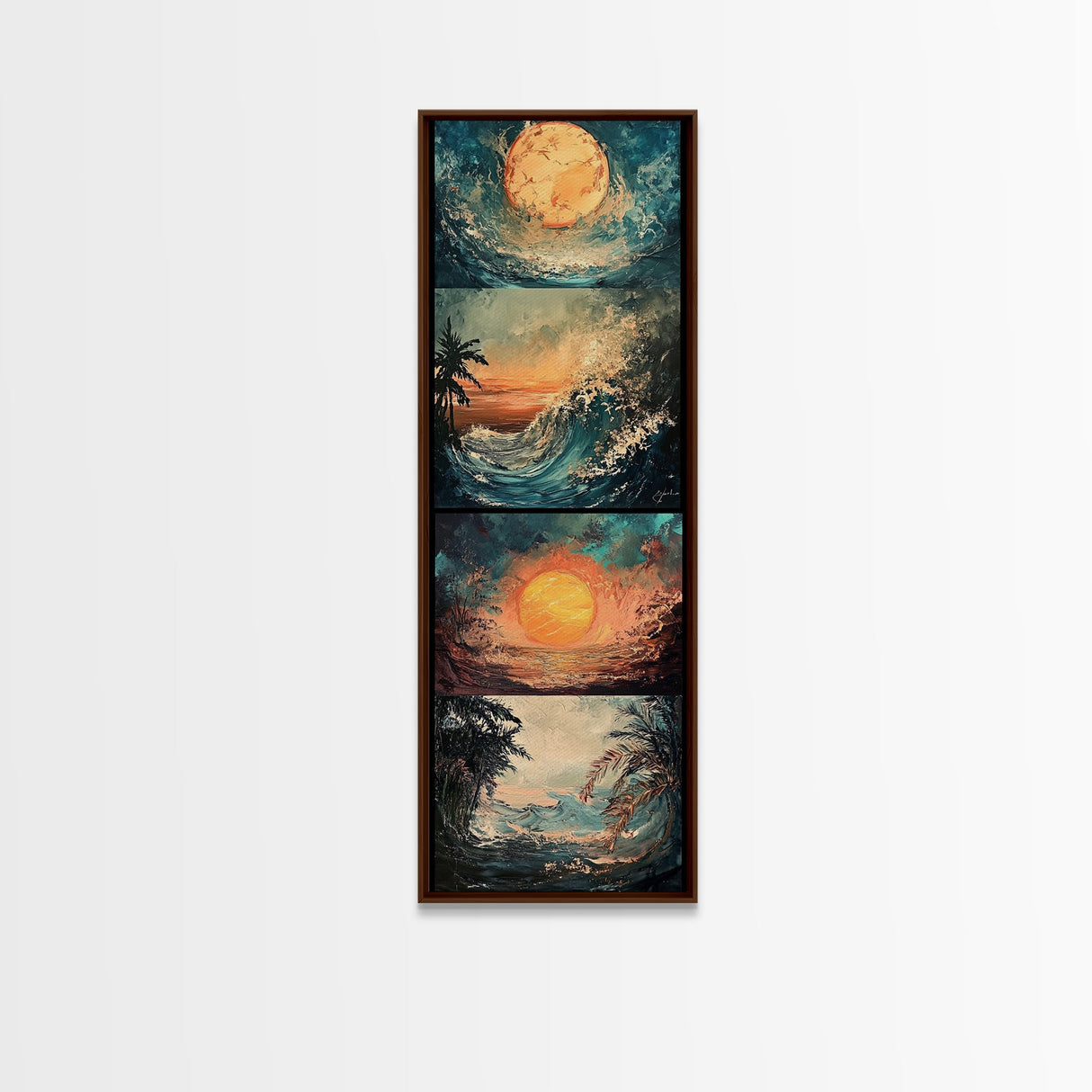 Sunset Ripples, Lake Painting, Vibrant Colors, Canvas Print, Landscape Painting, Above Bed Wall Art, Rustic Wall Art