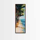 Beach Pines, coastal cowgirl wall art, coastal decor, nautical painting, ocean painting, framed canvas print, seascape painting