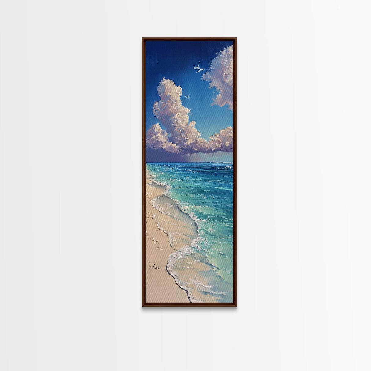 Beach Painting, Coastal Landscape Art, Ocean Waves, Nautical Wall Art, Seascape Painting, Canvas Print, Coastal Decor, Gift Idea