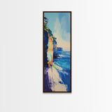 Seascape Painting, Coastal Wall Art, Nautical Decor, Ocean Waves Art, Tall Narrow Art, Canvas Print, Rustic Wall Art, Gift Idea
