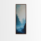 Misty Seascape, Nautical Wall Art, Moody Art, Coastal Decor, Landscape Painting, Canvas Print, Above Bed Wall Art, Gift Idea