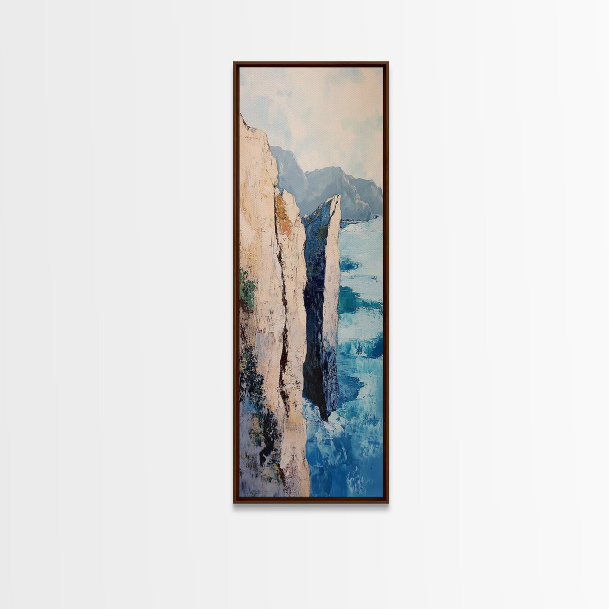 Ireland Painting, Coastal Landscape Art, Seascape Painting, Framed Canvas Print, Nautical Wall Art, Blue and Green Wall Art