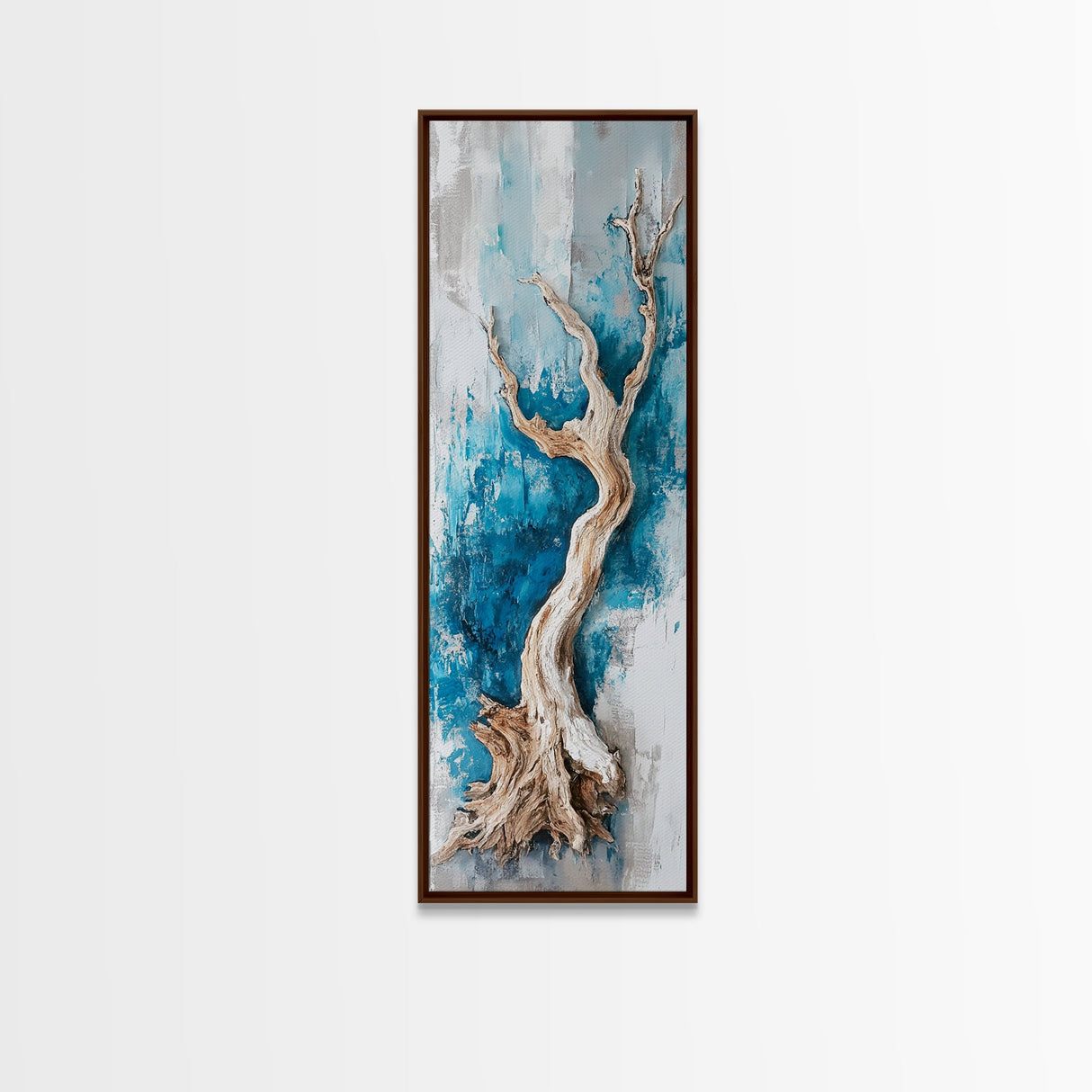 Gnarled tree, birch tree painting, Joshua tree art, pine tree art, rustic decor, farmhouse art, framed canvas print, moody art