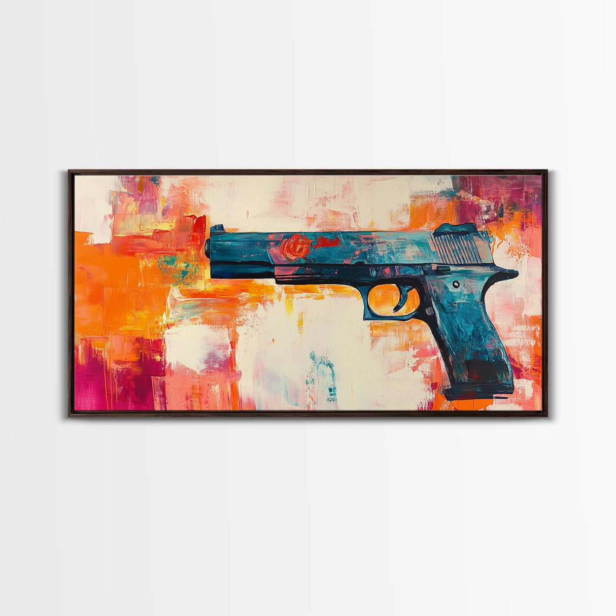 Graffiti wall art, framed canvas print, extra wide art, modern pop art, bold abstract painting, vibrant wall decor, contemporary art