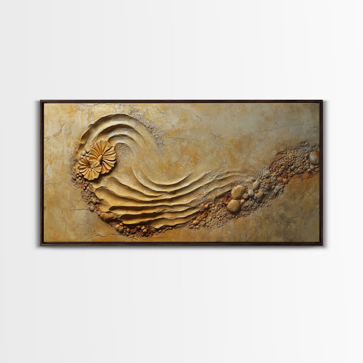 Textured Wave Art, Coastal Decor, Beach House Wall Art, Nautical Painting, Framed Canvas Print, Ocean Inspired Art, Rustic Wall Art