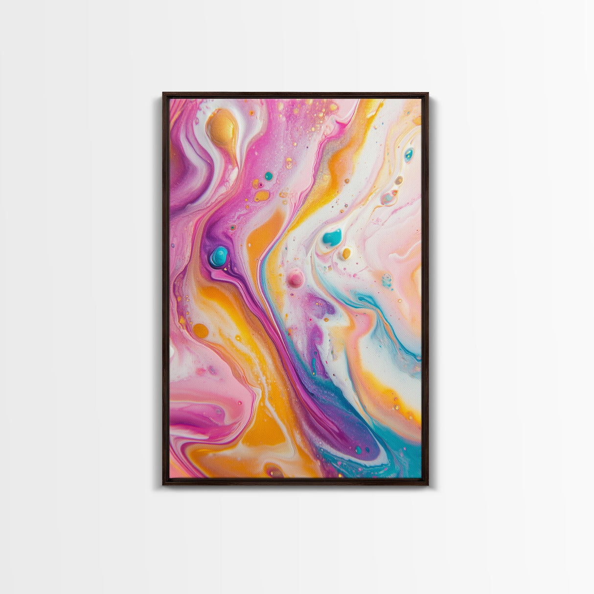 Fluid Art Painting, Psychedelic Wall Art, Colorful Abstract Art, Trippy Art, Bedroom Wall Art, Canvas Print, Swirl Paint Decor