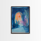 Mystical Arch, Moroccan Wall Art, Wabi Sabi Wall Art, Dark Romance Painting, Moody Art, Canvas Print, Living Room Art