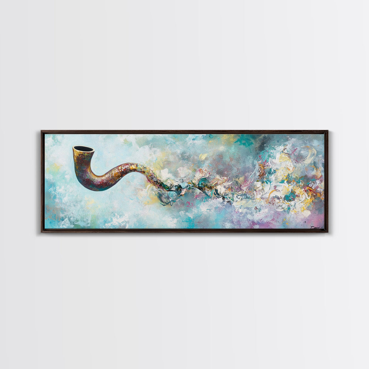 Abstract Smoke Pipe Art Canvas Print - Surreal Colorful Painting, Fantasy Wall Decor, Boho Home Aesthetic, Bar Lounge Art