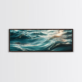 Ocean Wave Painting Deep Blue Water Photography Wall Art Serene Minimalist Coastal Artwork Relaxing Beach Decor