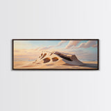 Surreal Beach Sand Formation Canvas Print, Coastal Nature Wall Art, Modern Ocean Landscape Painting, Minimalist Seascape Bedroom Decor