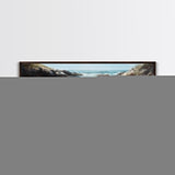 Hidden, Lagoon, Secluded, Beach, Canvas Print, Coastal Escape Art, Tranquil Water Scene, Bedroom Wall Art, Ocean Painting