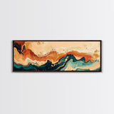 Earthy, Abstract, Swirl, Texture, Framed Canvas Print, Boho Wall Art, Warm Tones Painting, Living Room Decor, Modern Aesthetic