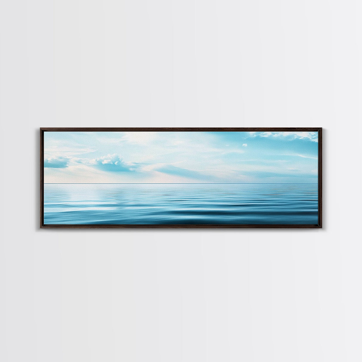 Serene Ocean Horizon Canvas Print Minimalist Beach Wall Art Tranquil Coastal Decor Calming Seascape Painting Zen Gift