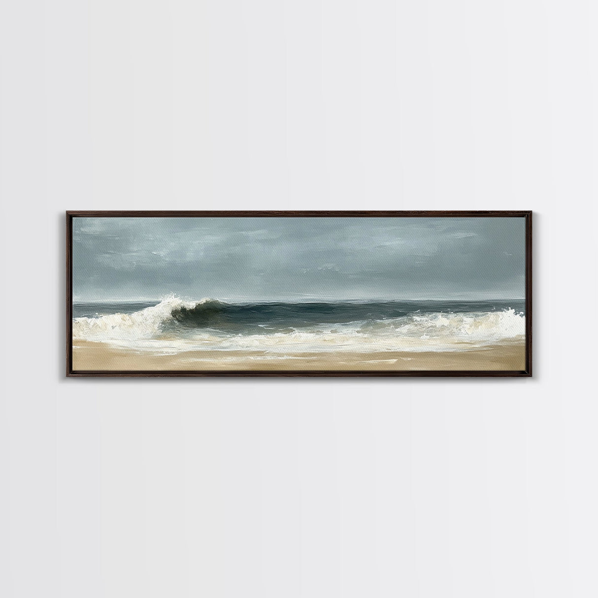 Stormy, Waves, Ocean, Moody, Canvas Print, Coastal Art, Nautical Wall Decor, Living Room Artwork, Dark Beach Painting