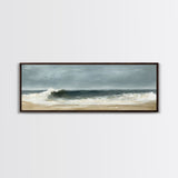 Stormy, Waves, Ocean, Moody, Canvas Print, Coastal Art, Nautical Wall Decor, Living Room Artwork, Dark Beach Painting