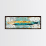Surfboard Art, Beach Decor, Coastal Wall Art, Surfboard Painting, Beach Art, Bedroom Wall Art, Canvas Print, Framed Canvas Print