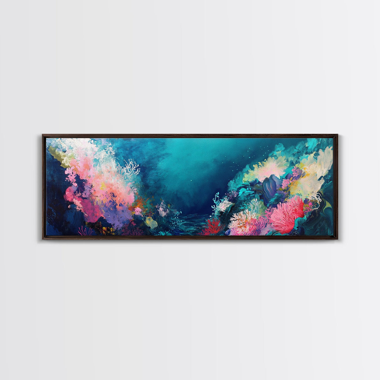 Underwater Coral Reef Canvas Print, Vibrant Ocean Life Wall Art, Marine Aesthetic, Coastal Home Decor, Sea Lovers Gift