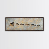Rustic Fossil Texture Framed Canvas Print Earthy Neutral Wall Art, Modern Abstract Rock Art, Unique Office or Living Room Decor
