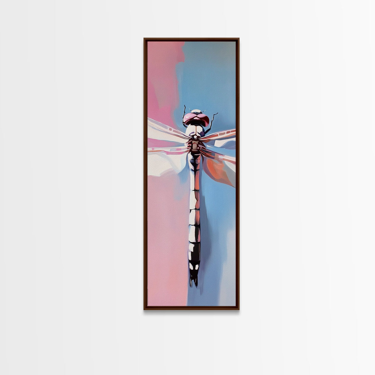 Dragonfly Close-Up, Nature Abstract, Insect Art, Canvas Print, Soft Color Wall Decor, Modern Home, Botanical Aesthetic, Living Room Art