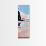 Tranquil Beach Scene, Coastal Canvas Print, Landscape Art, Sunset Decor, Serene Wall Art, Living Room Artwork, Beach Aesthetic