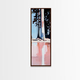 Tall Pines Reflection, Lake Landscape, Tranquil Nature Art, Woodland Wall Decor, Neutral Aesthetic, Cabin Art, Canvas Print