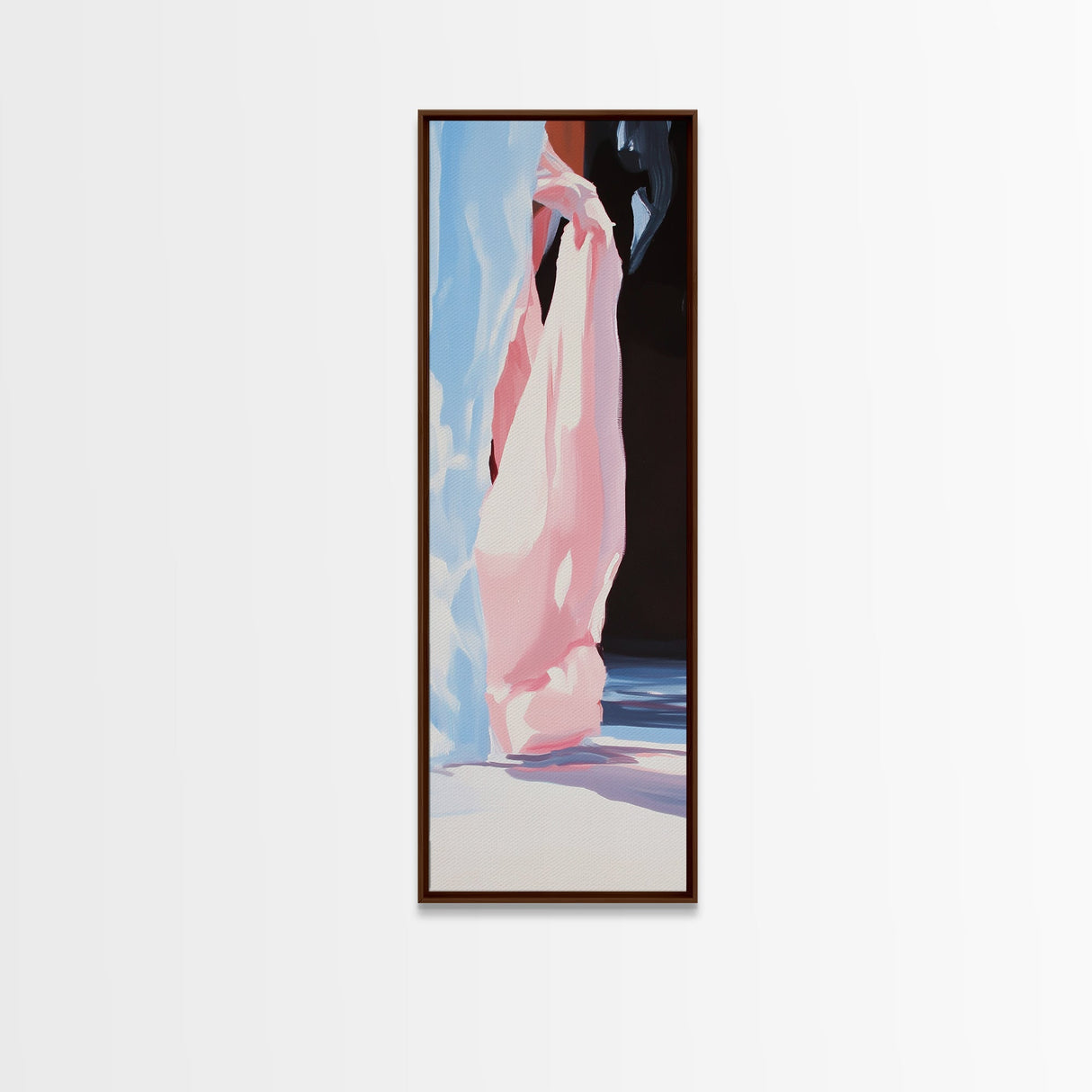 Flowing Dress, Elegant, Soft, Canvas Print, Feminine Art, Romantic Wall Decor, Modern Aesthetic, Pastel Minimalist Painting