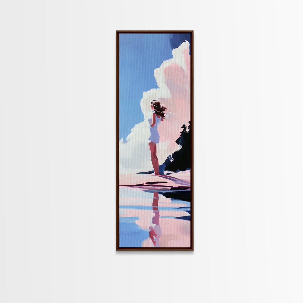 Beach Sunset, Coastal Art, Abstract Seascape, Modern Ocean, Canvas Print, Minimalist Art, Living Room Wall Art, Nautical Decor