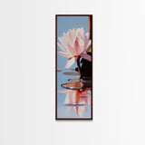 Water Lily, Floral Art, Botanical, Nature Wall Art, Zen Spa Decor, Minimalist Flower Painting, Bedroom Art, Canvas Print