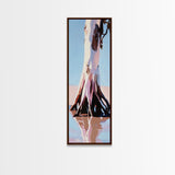Tree trunk Coastal Home Decor, Blue Sky Painting, Seaside Aesthetic, Living Room Art, Canvas Print, Housewarming Gift