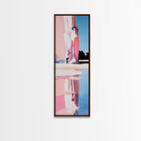 Ocean Reflection, Beach Wall Art, Minimalist Coastal Decor, Pastel Landscape, Serene Seascape, Living Room Art, Canvas Print, Gift Idea