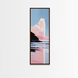 Pink Cloud, Dreamy Landscape, Soft Color Art, Aesthetic Sky, Boho Home Decor, Tranquil Seascape, Bedroom Wall Art, Framed Canvas Print