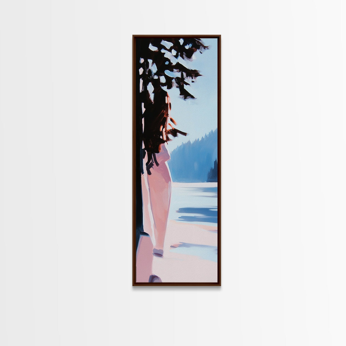 Abstract Nature, Impressionist Landscape, Modern Art, Framed Canvas Print, Minimalist Painting, Office Decor, Living Room Wall Art
