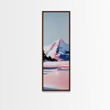 Winter Landscape, Snowy Mountain, Framed Canvas Print, Contemporary Wall Art, Minimalist Aesthetic, Living Room Wall Art