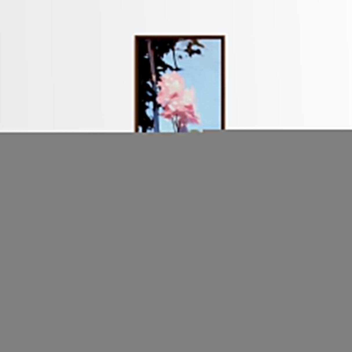 Cherry Blossom Reflection, Peaceful Nature Scene, Pastel Wall Art, Canvas Print, Bedroom Decor, Elegant Minimalist Art, Zen Aesthetic