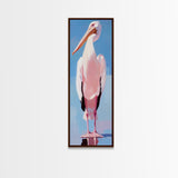 Pelican, Coastal Bird, Modern Beach Art, Nautical Home Decor, Ocean Animal, Boho Wall Art, Seaside Theme, Framed Canvas Print