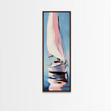 Sailboat Reflection, Nautical Painting, Coastal Wall Art, Canvas Print, Ocean Lover Gift, Modern Seascape, Beach House Decor