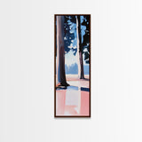 Pine Trees, Forest Reflections, Calm Nature Scene, Framed Canvas Print, Minimalist Landscape, Serene Forest Wall Art, Nature Decor