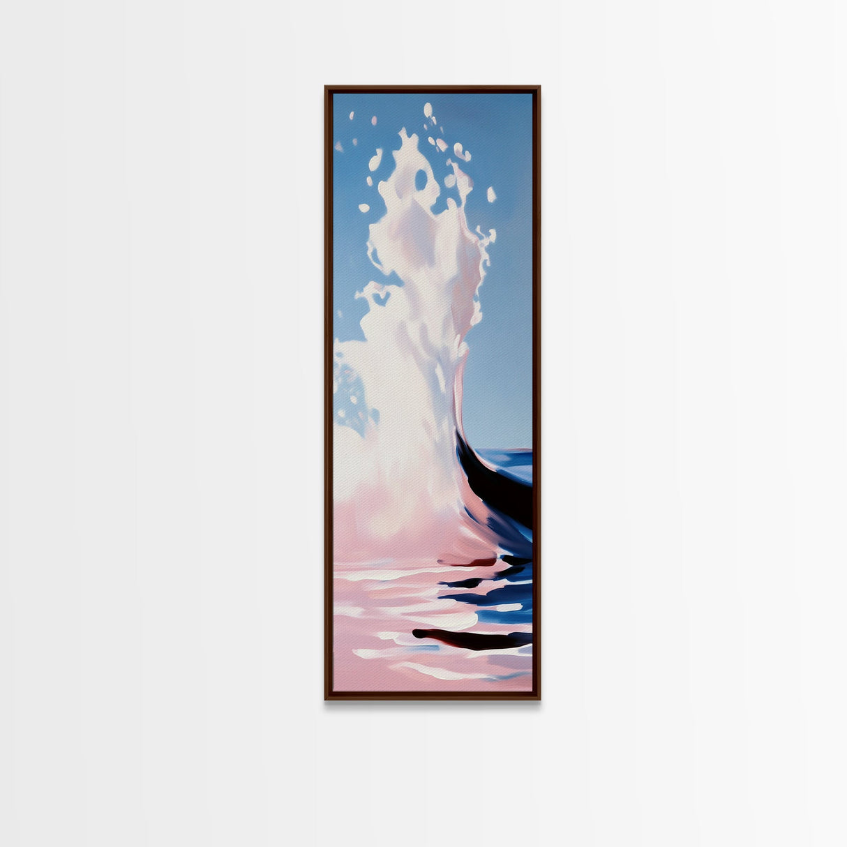 Ocean Wave, Water Splash, Framed Canvas Print, Abstract Coastal Art, Beach House Decor, Modern Minimalist, Tranquil Wall Art