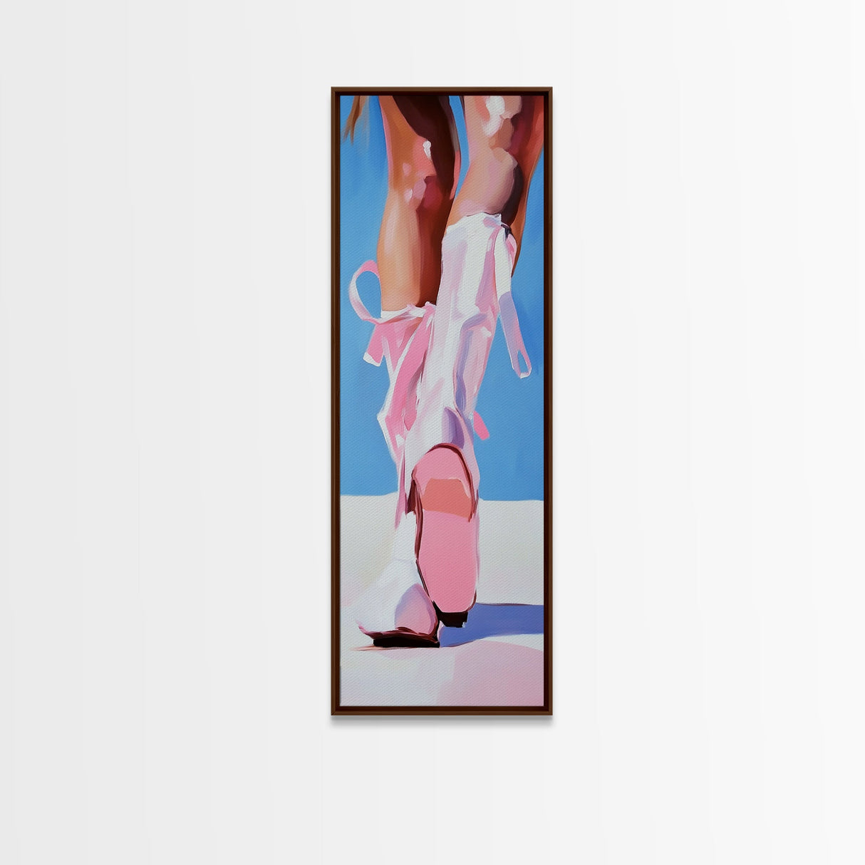 Pink Cowboy Boots, Western Aesthetic, Fashion Art, Canvas Print, Cowgirl Wall Art, Feminine Decor, Boho Style, Chic Bedroom Artwork