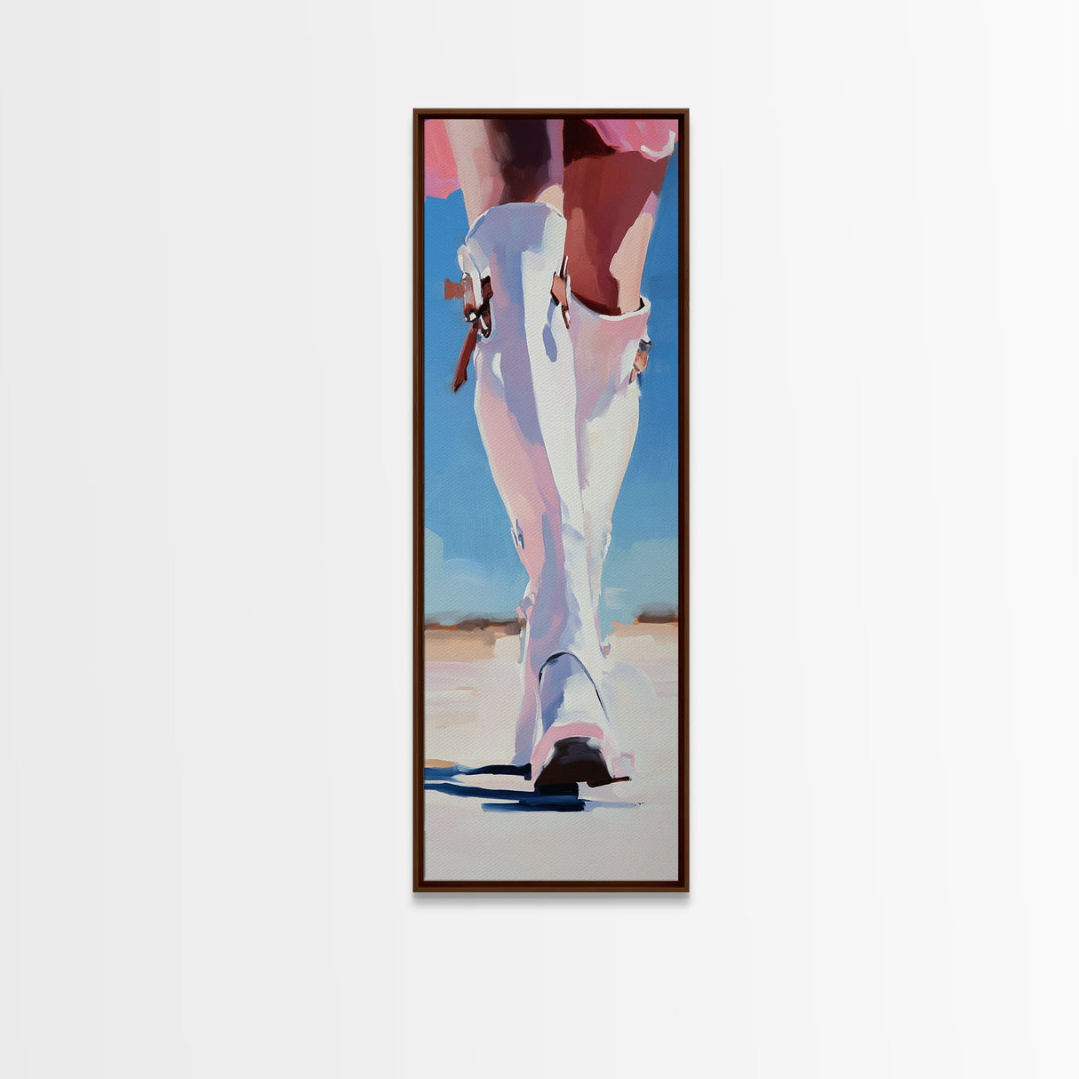 Cowgirl Portrait, Western Elegance, Feminine Art, Canvas Print, Fashion Wall Art, Chic Decor, Stylish Home Accent, Bedroom Aesthetic