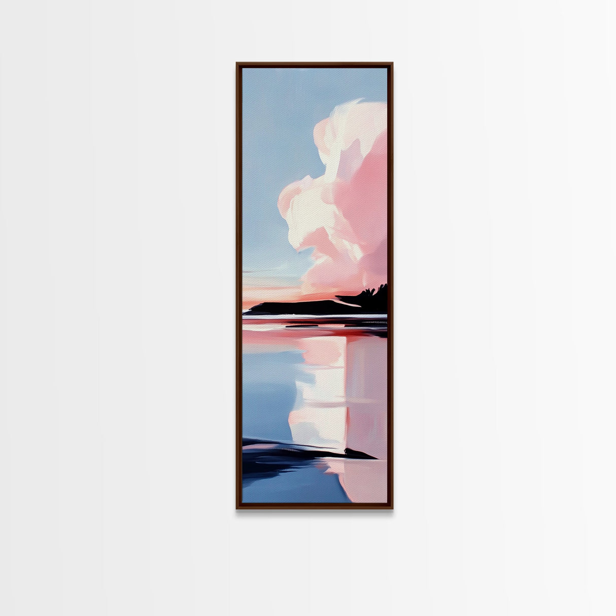 Sunset Reflection, Coastal Wall Art, Abstract Beach Painting, Serene Ocean View, Boho Decor, Canvas Print, Bedroom Wall Art, Office Art